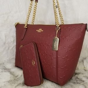 2 piece Coach Tote and Matching Wallet